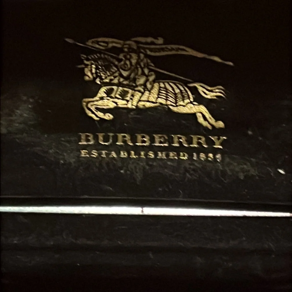Burberry Beige and Red Plaid Glasses Case